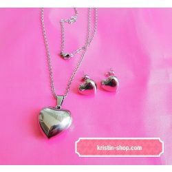   Комплект бижута Огледални сърца код 12