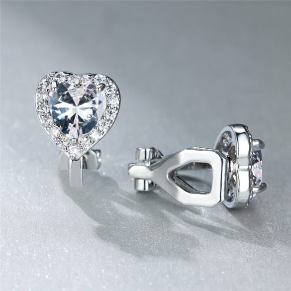 Обеци с клипс във формата на сърце