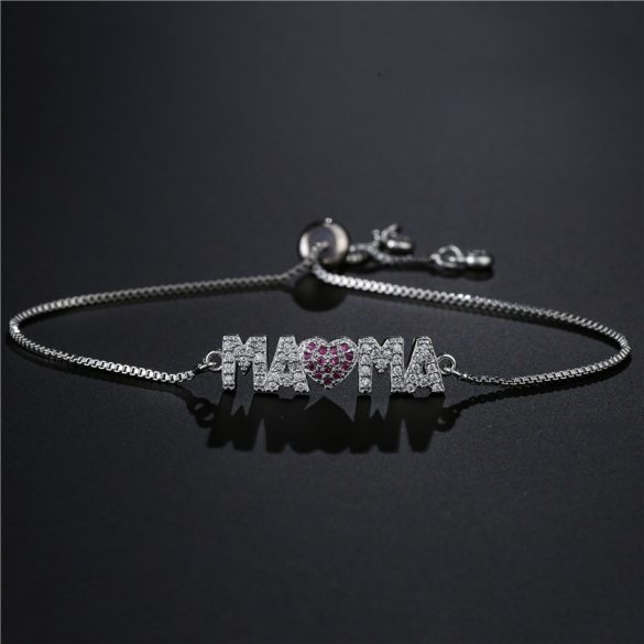 Гривна Мама със сърце сребриста