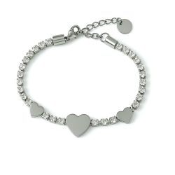   Гривна със сърца от стомана Прелест