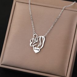   Колие майка и дете от медицинска стомана 