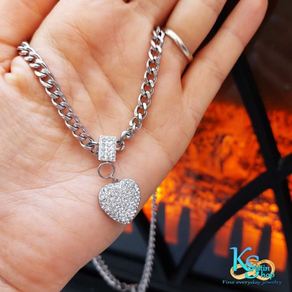 Колие от стомана със сърце Мили