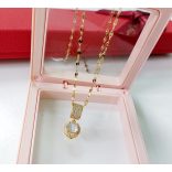 Елегантно колие с кристал от стомана 