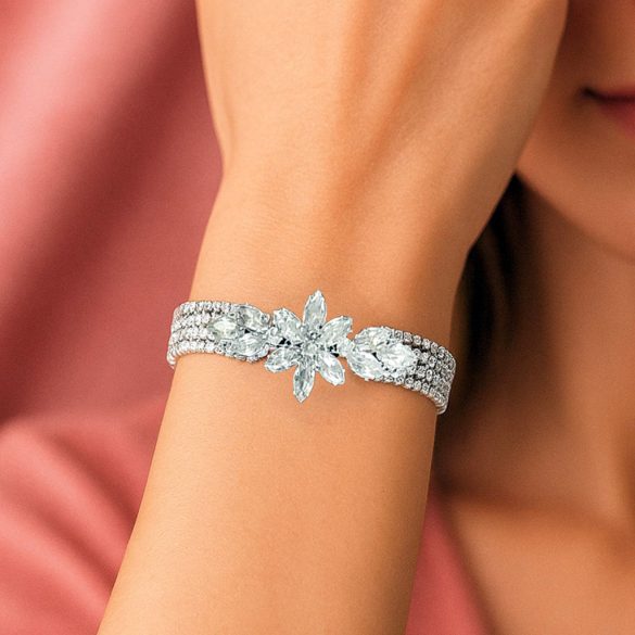 Кристална гривна с цвете