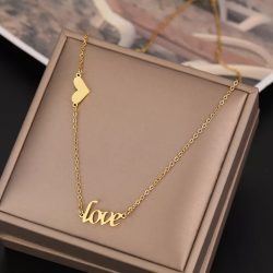   Колие от медицинска стомана Лори златисто