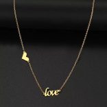 Колие от медицинска стомана Лори златисто