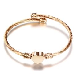   Гривна розово злато от медицинска стомана Лолита