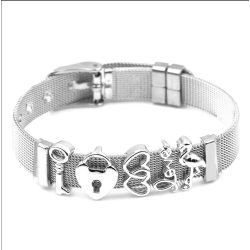   Гривна от медицинска стомана сребриста Ави