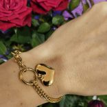  Гривна от стомана със сърце "Naight"