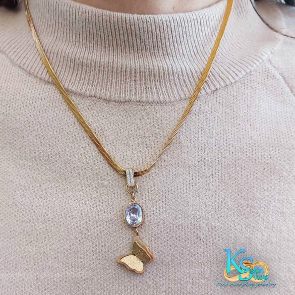 Колие с пеперуда от медицинска стомана 