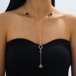 Дълго колие с детелини Щастие